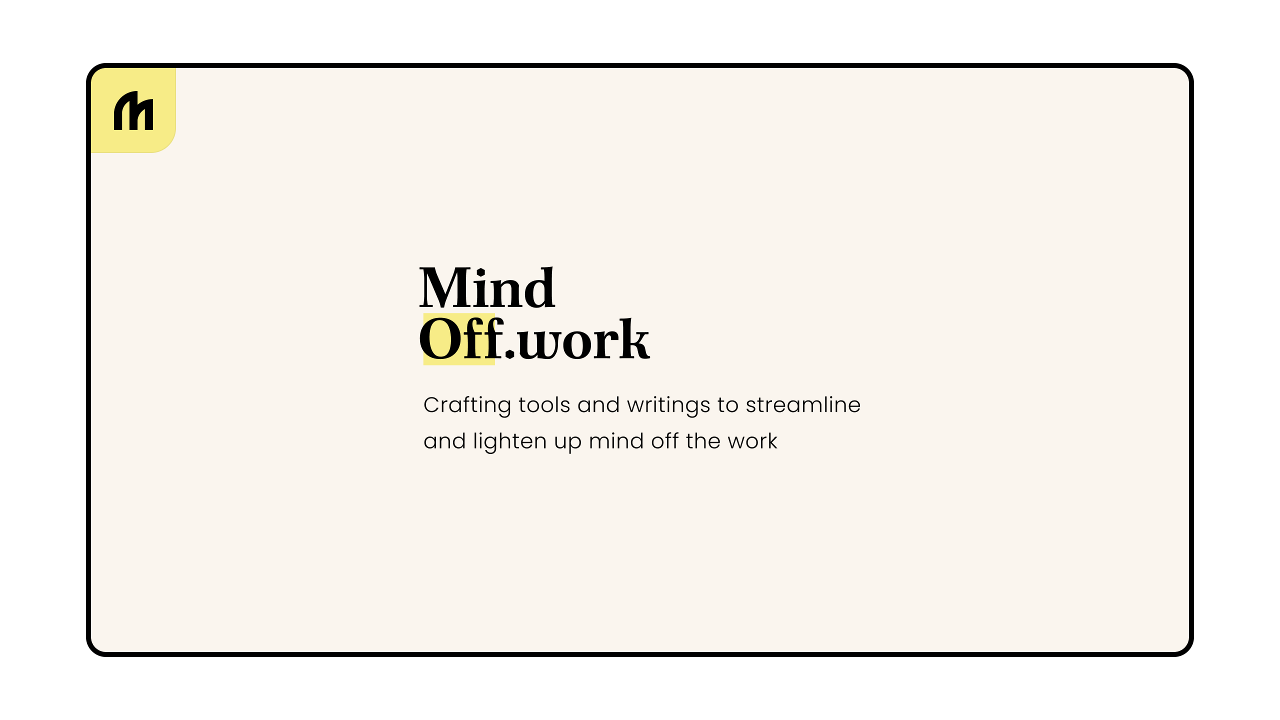 Mindoff Weblog project view 2